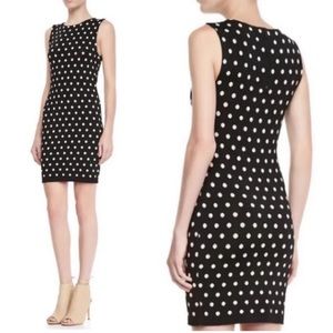 Alice + Olivia Marta Polka Dot Sleeveless Sweater Stretchy Fitted Dress Size XS